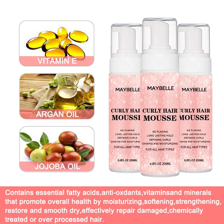 Hot selling Hair strong Mousse Hair Mousse For Curly Hair