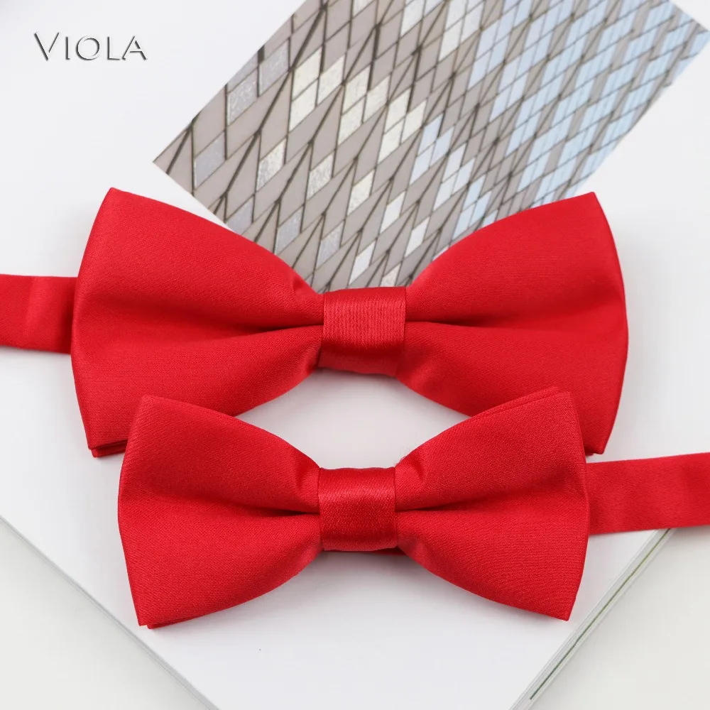 Matte Solid Men Children Bowtie Set Lovely Women Kid Pet Butterfly Party Dinner Wedding Red Blue Pink Colorful Bow Tie Accessory