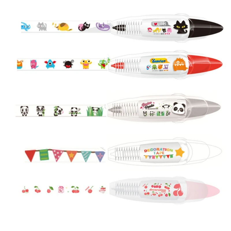 Refillable Cheap Lace Decoration Tape Pen Kawaii Japanese Korean Style Correction Tape Pen Drawing Diary Diy Sticker Tape Pen
