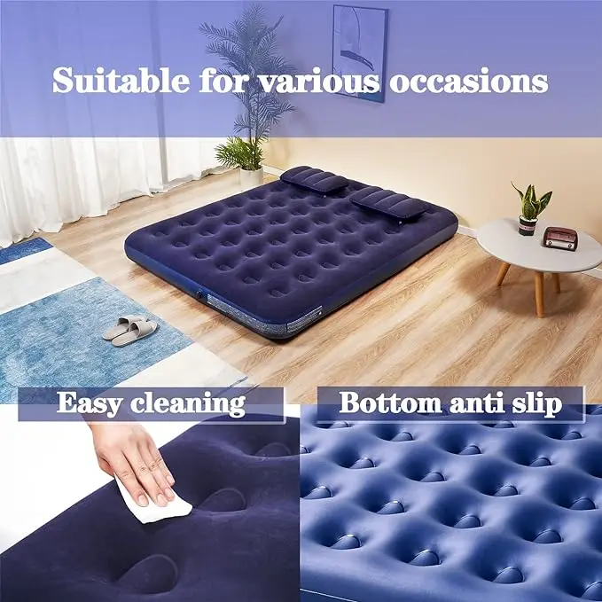 Factory Price Portable Inflatable Mattress Air Cushion Bed Inflatable Bed With Pump And Pillows For Outdoor Camping