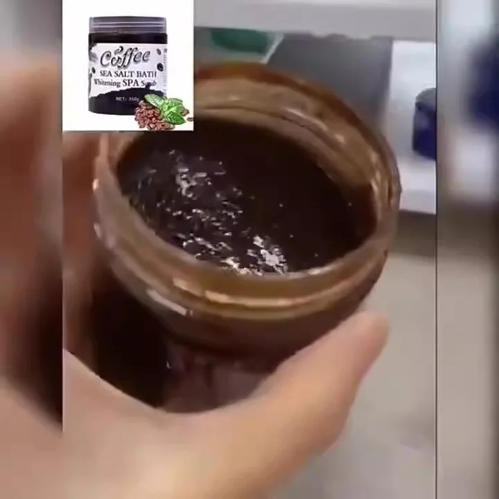 Custom  Coffee Bubble Scrub Bath Salt To Remove Rough Skin Exfoliate Dead Skin Moisturizing Sea Salt Kaffee-peeling-badesalz
