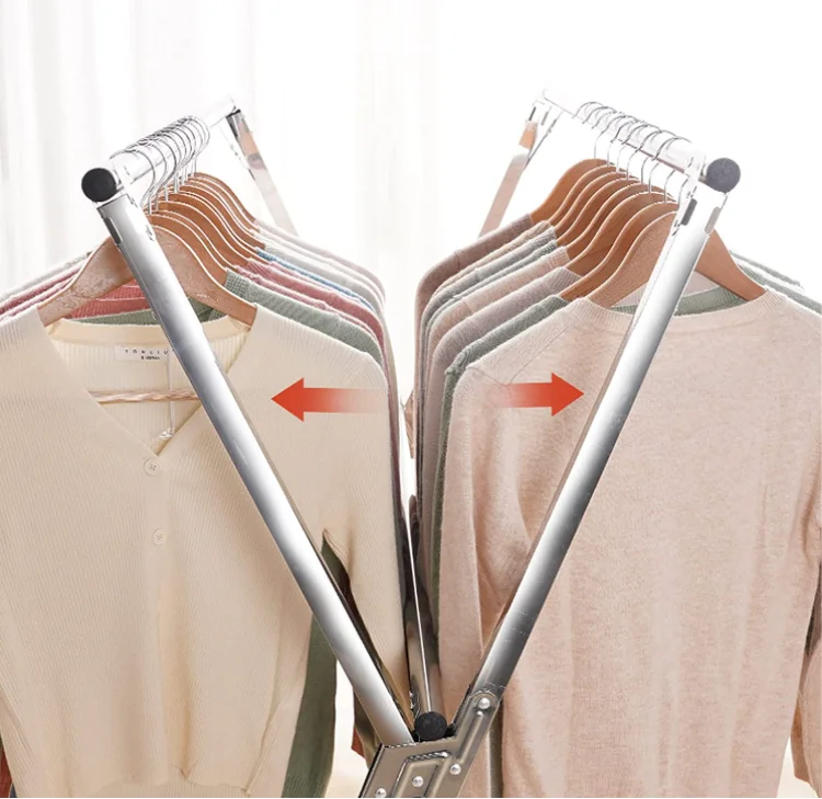 2024 New Hot Sale Folding And Expandable Metal X Type Hanging Cloth Racks Clothes Drying Rack Stand