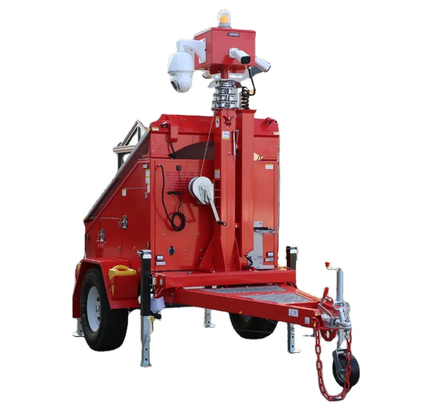 security camera cctv with mobile solar trailer