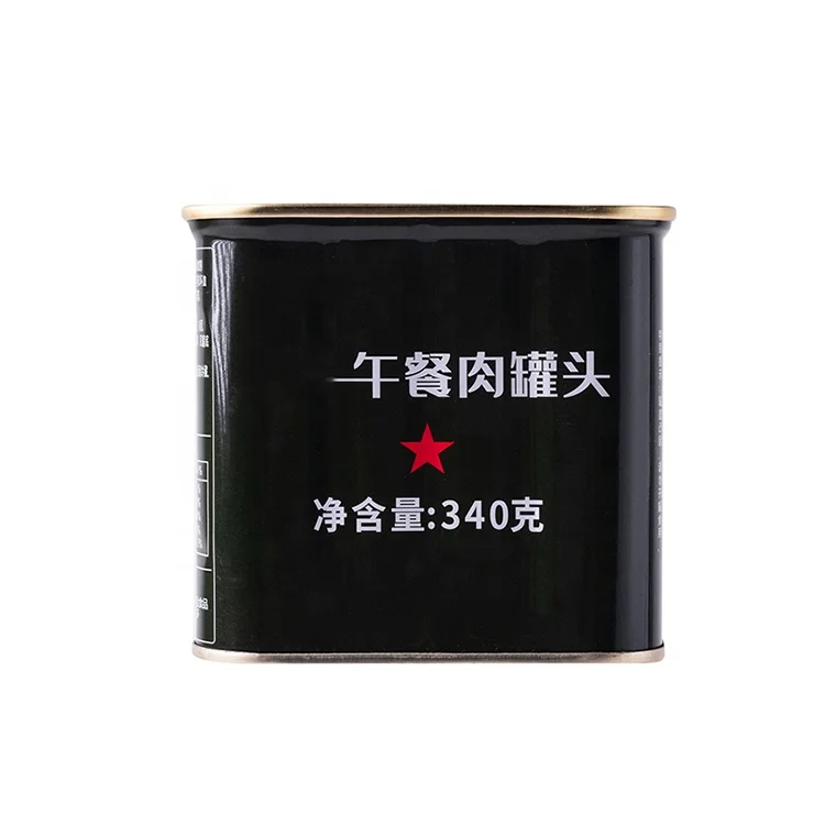 Wholesale Chinese Food Pork Meat Beef Luncheon Meat Healthy Style Ready To Use Square Canned Ham Luncheon Meat