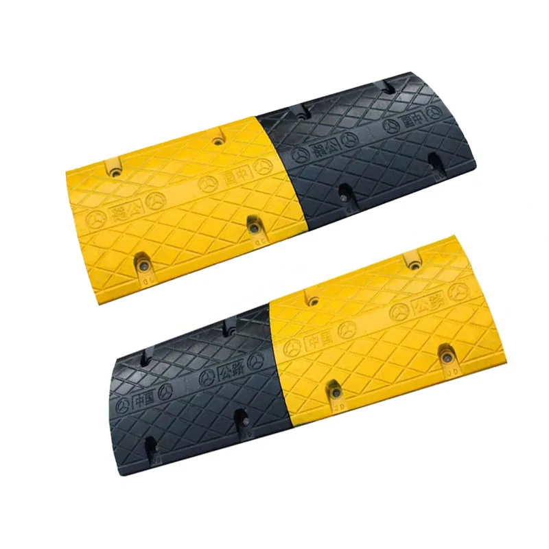 Best sale rubber speed breaker yellow /black rubber speed hump Road Speed Bump/Hump