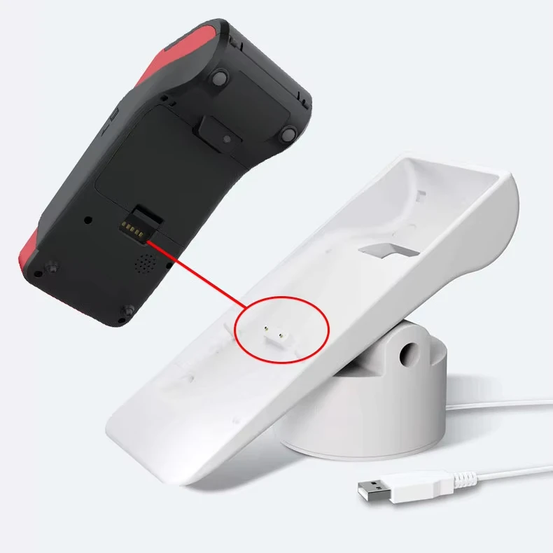 New9220 POS chargeable pos terminal stand cashier facility cashier equipment  pos machine holder with cable management