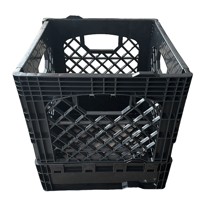 Plastic Picker Crate Two Working Modes Nesting Capability Sliding Rails Ventilated Farming Food milk crate