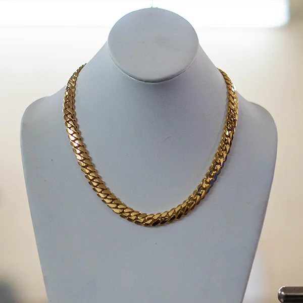 Wholesale Price Choker 18k Gold Plating Custom 925 Silver Cuban Link Chain  Hip Hop Jewelry 7mm Miami Cuban Chain Necklace