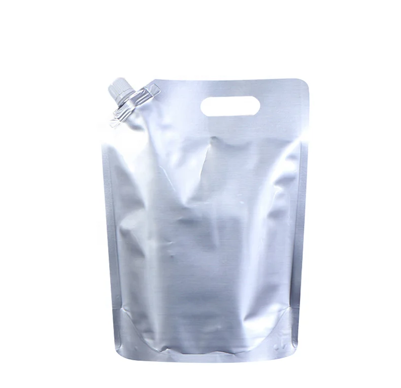 Custom Printed Reusable Plastic Stand up Pouch PET Liquid Bag with Corner Spout for Laundry Detergent and Milk Packaging