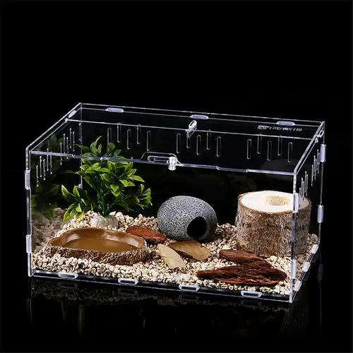 
2020 new hot sale acrylic terrarium spider terrarium reptile terrarium is used to keep pet snake crawling pet supplies 