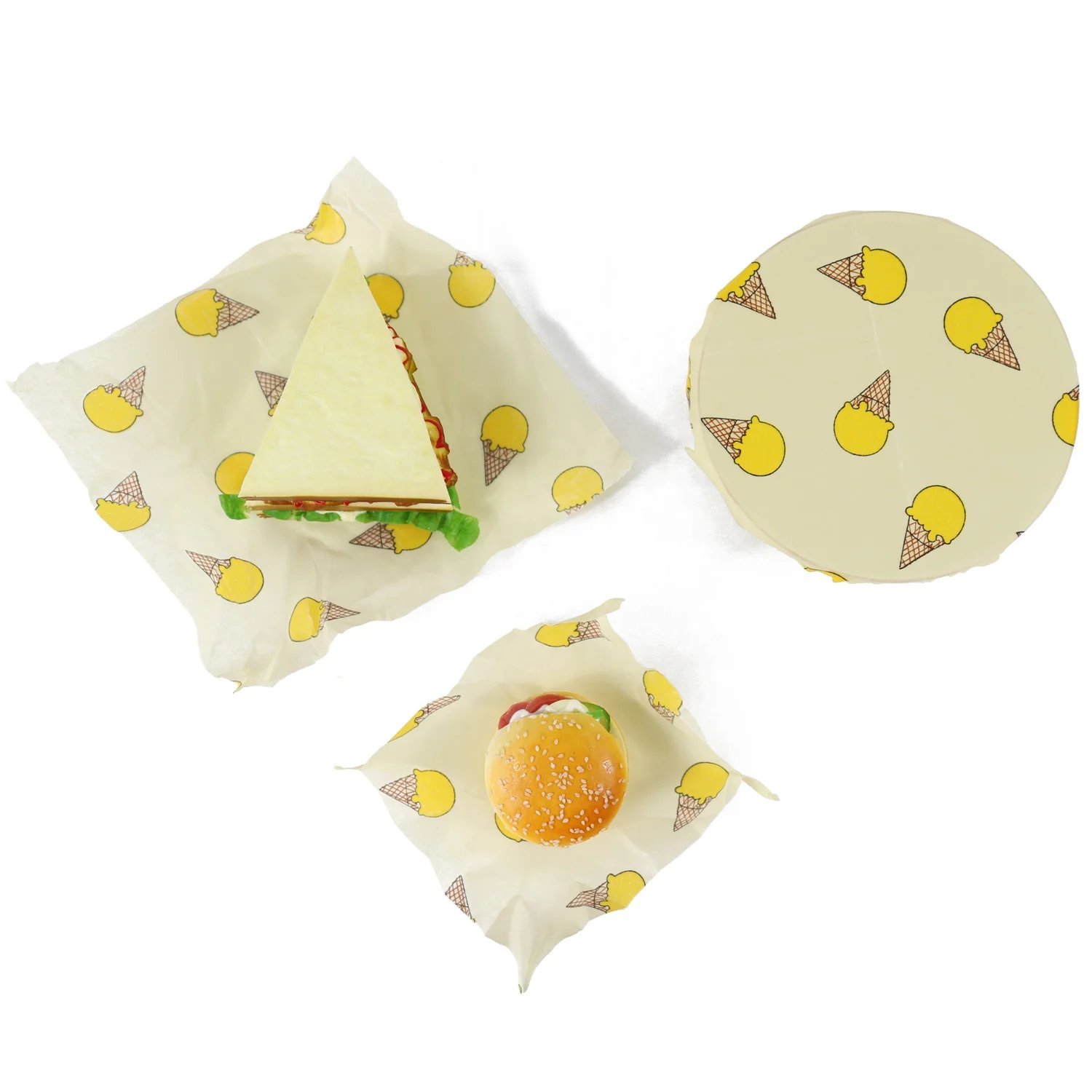 
100% Cotton Organic Natural Beeswax Food Wrap Sustainable Food Storage Food Safety 