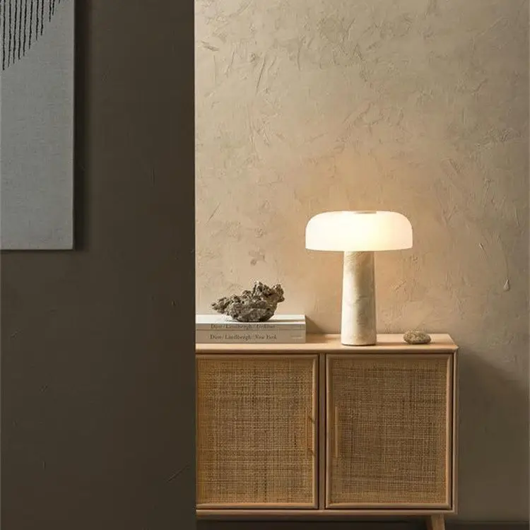 Lumind Modern simple light luxury stone table lamp Nordic style designer creative retro bedside decorative table lamp