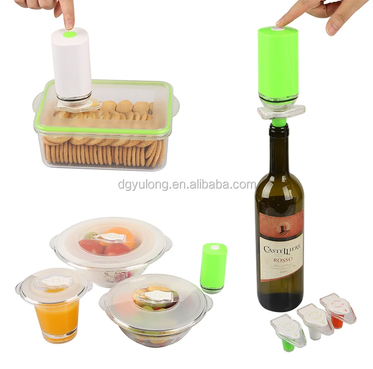 Food Grade Reusable Plastic Vacuum Lids With Pump Vacuum Sealer Lid And Vacuum Seal Cover
