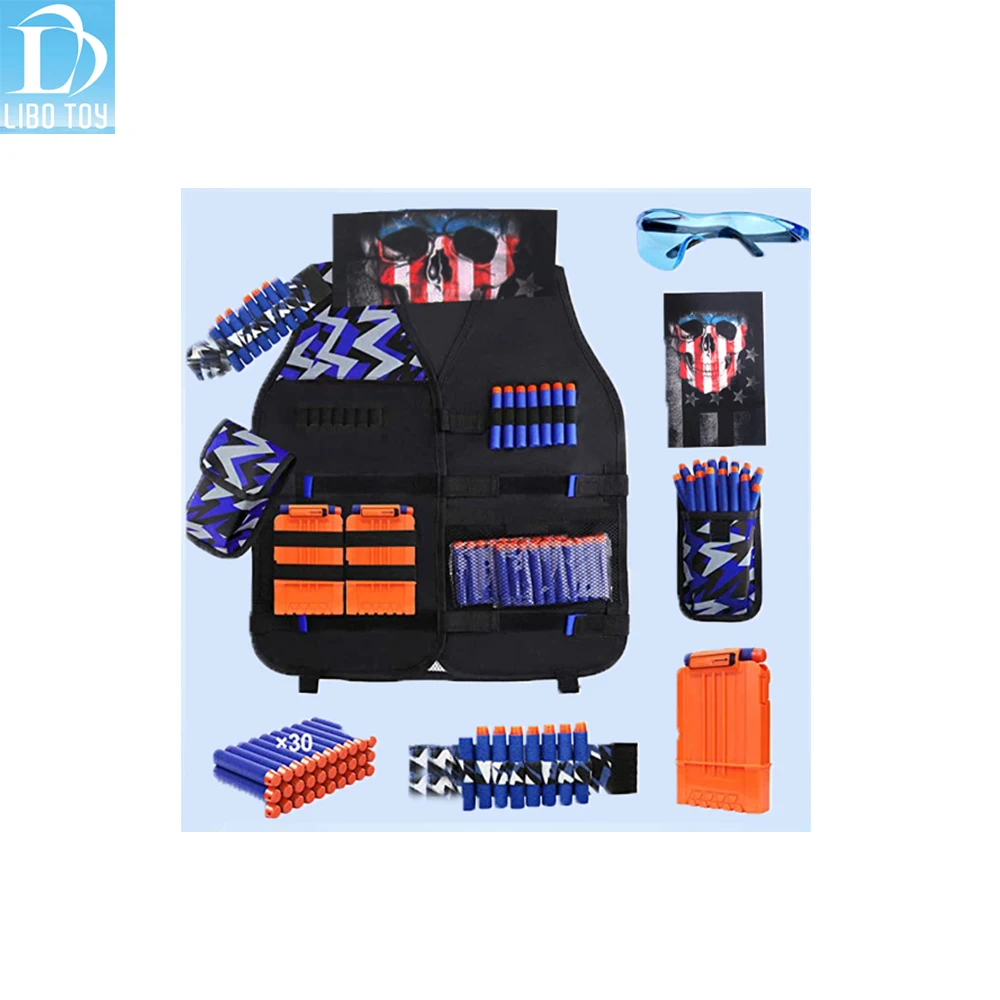 2021 Wholesale Tactical Vest Set Kids Adjustable Thin Elite Tactical Vest Kit For Nerf-Toy Guns
