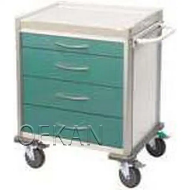 Hospital Furniture Hospital Nursing Instrument Trolley Medical Drug Storage Trolley with Four Drawers