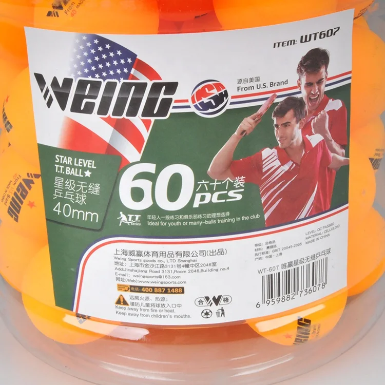 
Hot sale custom printing ping pong balls ABS table tennis ball for table tennis 