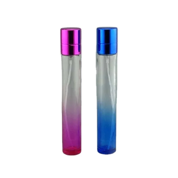 30ml cylinder pink/blue glass perfume sprayer bottle