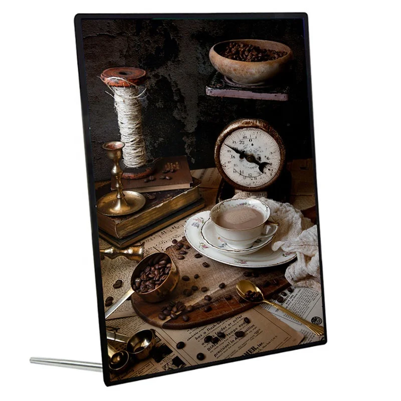 Toughened Glass Making Acrylic Panel Backlit Picture Frame Led Light Box Milk Tea Menu Light Box Advertising