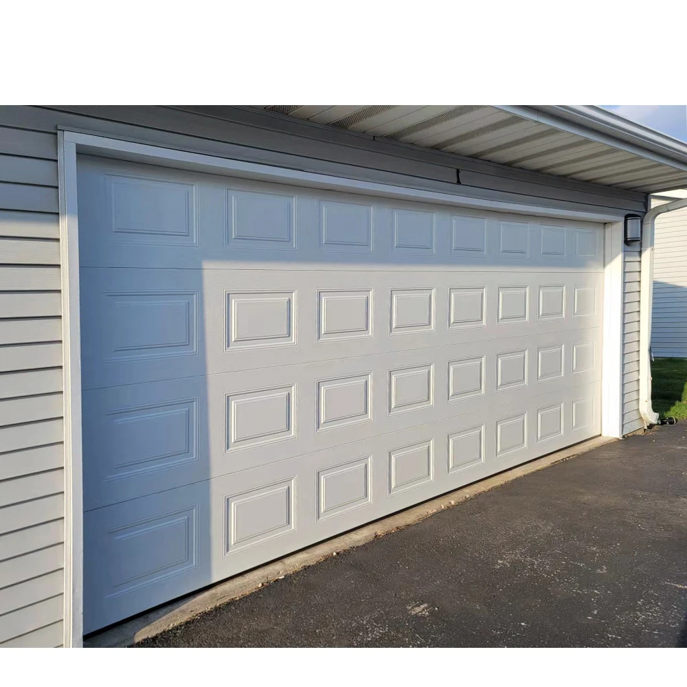 New Style Sectional Steel Automatic Garage Security Door Metal Garage With I Section