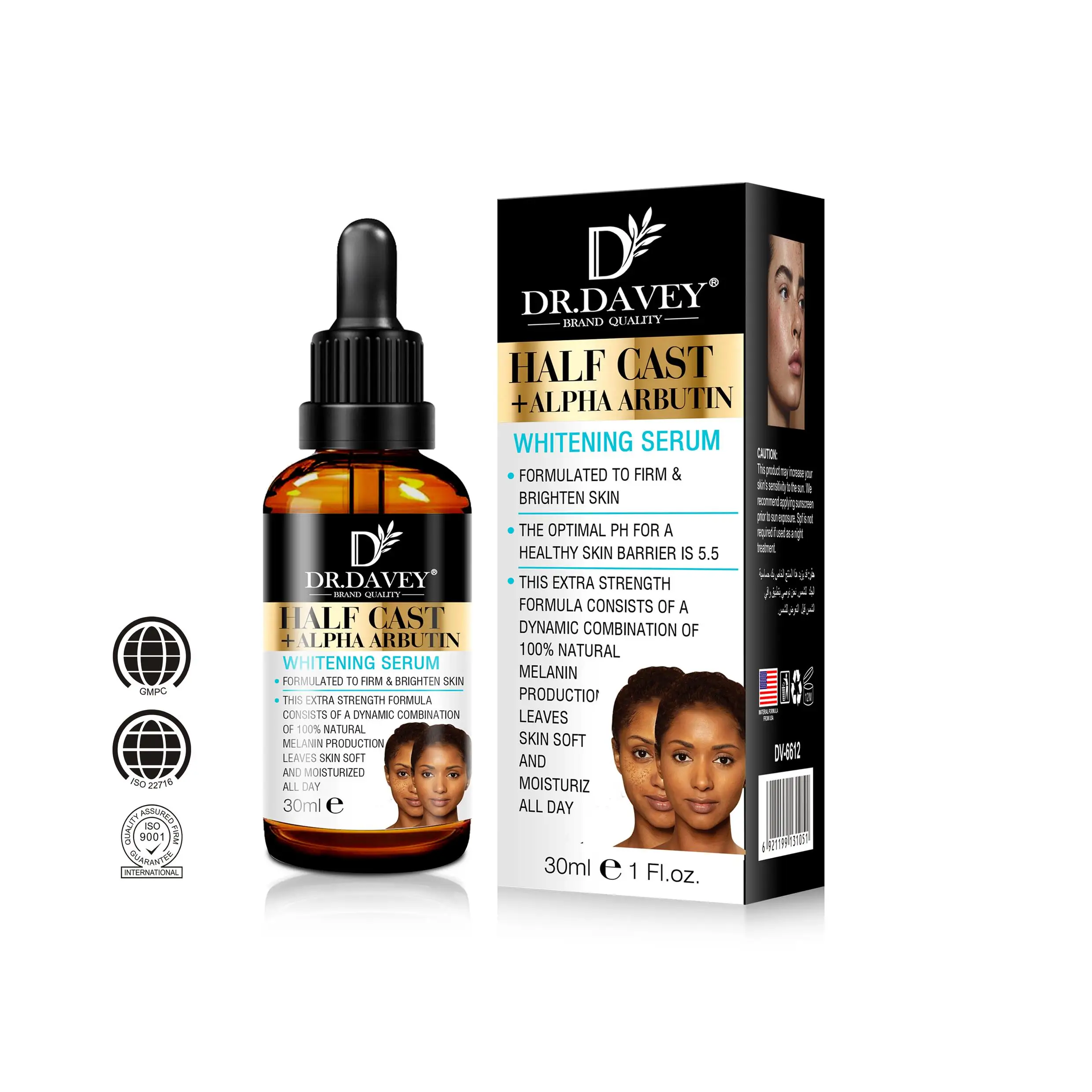 DR.DAVEY Collagen+Peptides Serum Whitening Serum Anti Wrinkle Firm Tighten Reduce Spots Brightening OEM private label