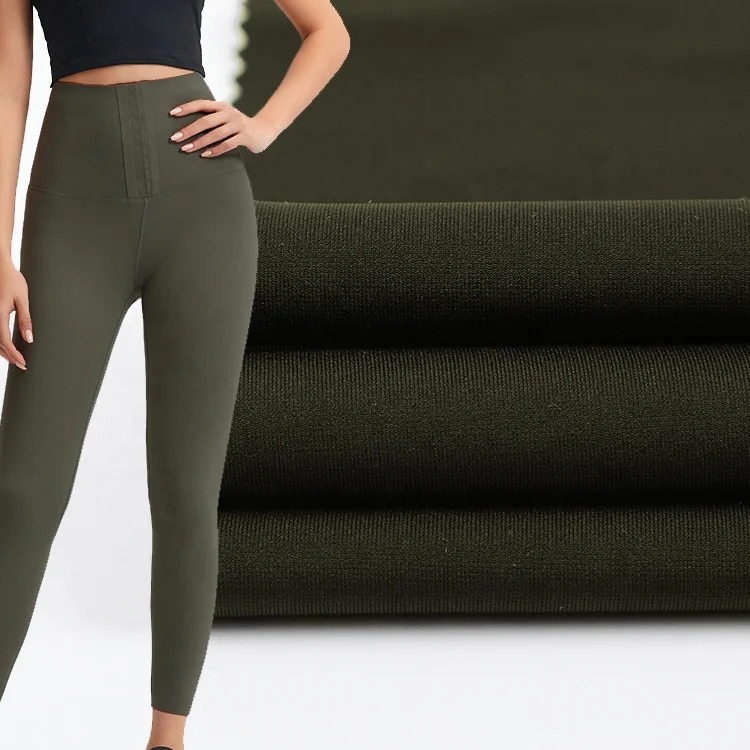 0124 Full dull yarn high gauge leggings double face knit wicking yoga pants nylon spandex fabric