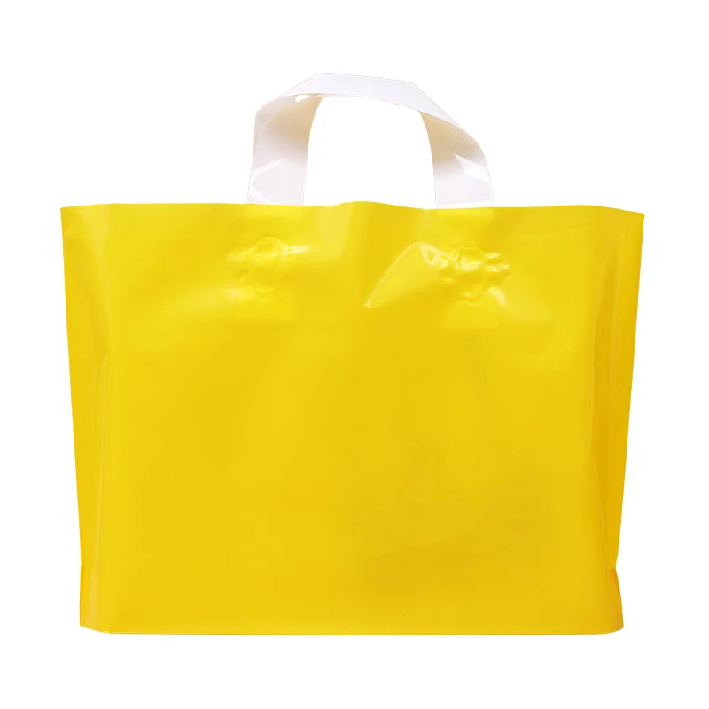 Factory Price Custom Logo Eco-Friendly Gravnre Printed Plastic Clothes Packaging Tote Bag Shopping Gift Bags with Handles