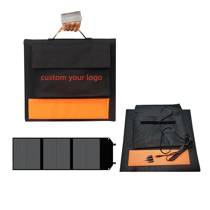 100W 200W Foldable Outdoor Camping Hiking Electronic Equipment Rechargeable Monocrystalline Silicon Solar Panel