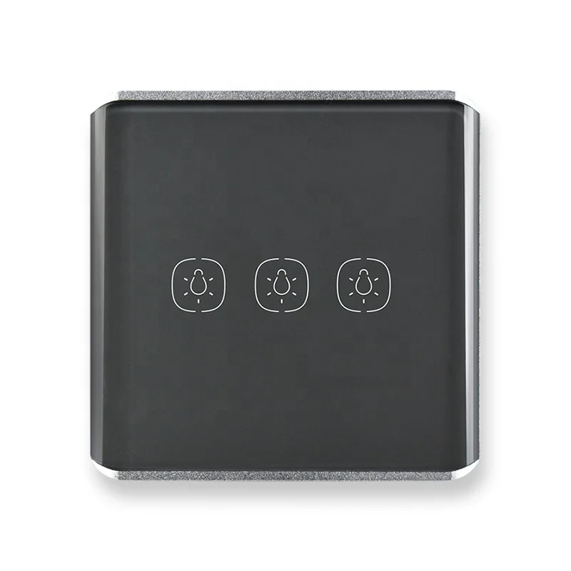 Amazon Alexa customized zigbee relay switch no neutral UK/EU Standard Yandex Alice 3 way light switch glass light switch