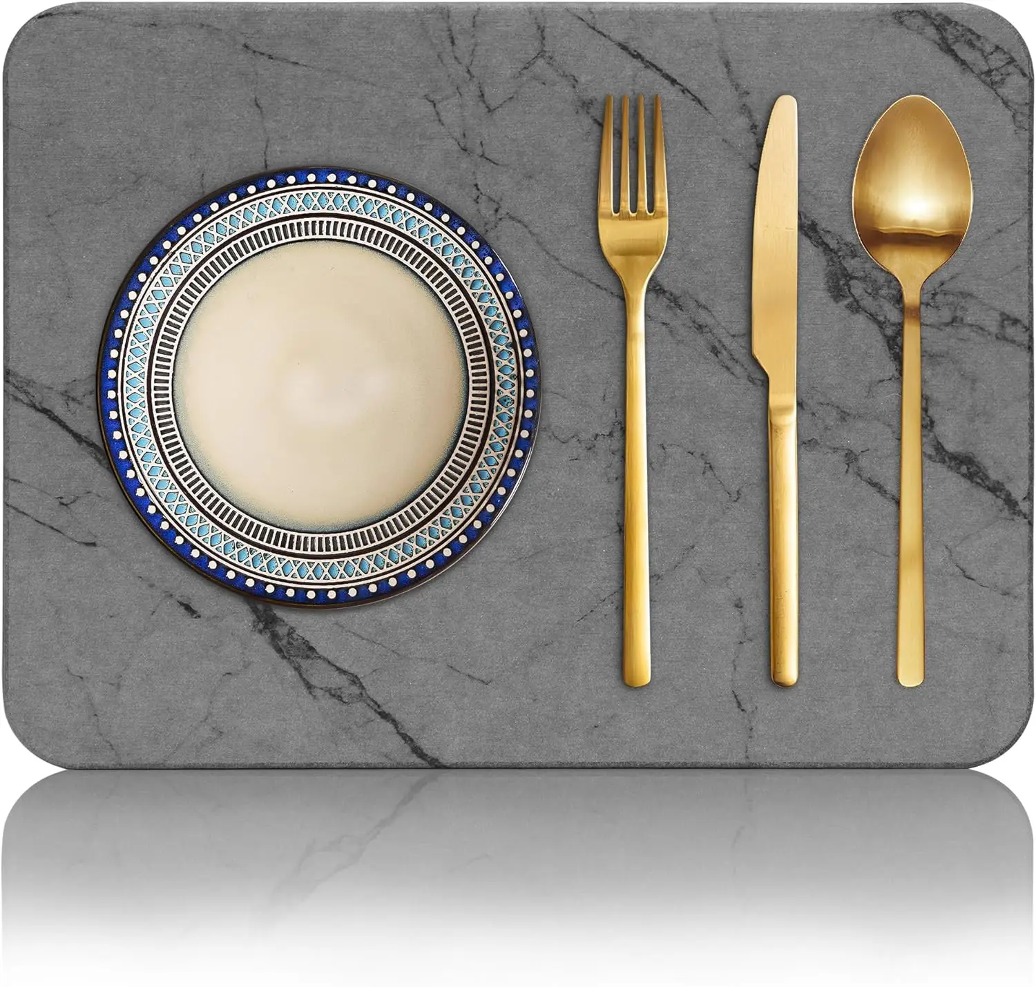 New Marble Hard Diatomite Quick Drying Kitchen Counter Mats Absorbent Mat Tray Stone Dish Drying Mats for Kitchen Counter