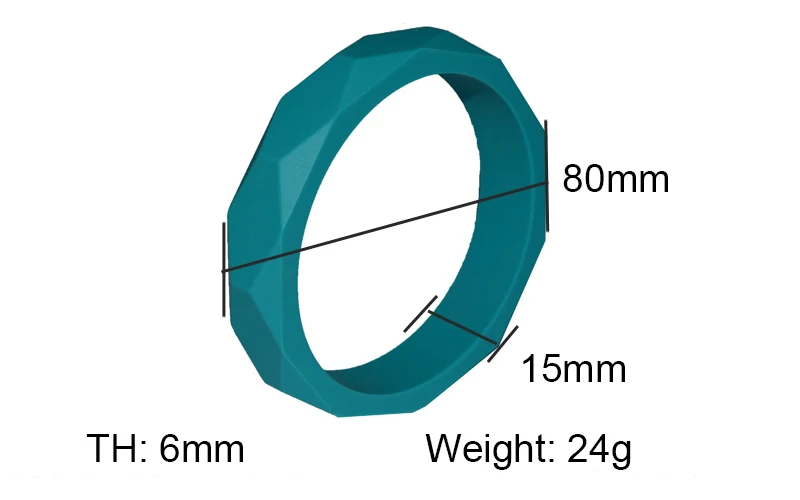 BPA Free Custom Colors Teething Bangle Silicone Bracelet  For Jewelry
