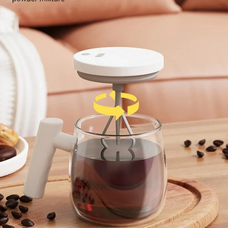 Self Stirring Coffee Mug Glass Self Stirring Coffee Mug USB Rechargeable Stirring Cup Portable Washable Mixer Cup