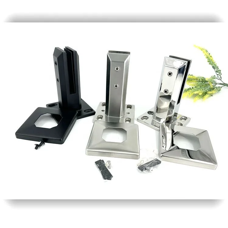 Outdoor staircase fence fittings stainless steel duplex 2205 glass spigot black non-conductive