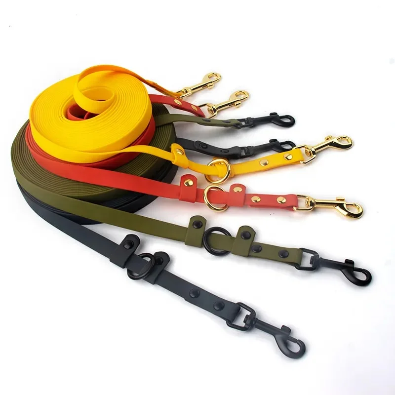Strong 10 Meter Hands Free Pvc Coat Long Leash For Dog Training Waterproof