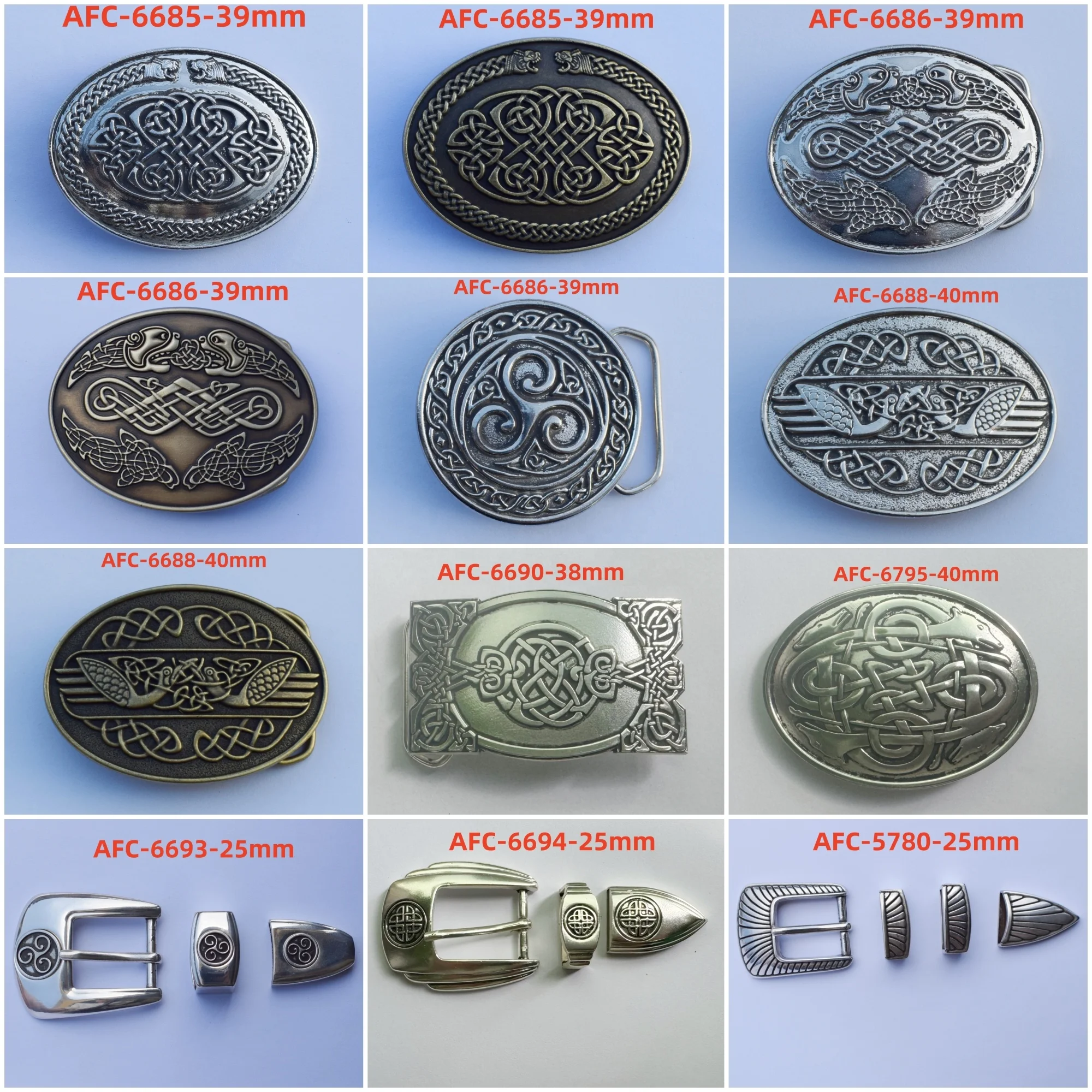 Silver buckle western leather buckle metal buckle