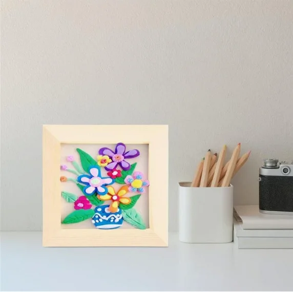 4.7*4.7inch picture frame wood DIY Blank Wooden Photo frame solid wood photo frame