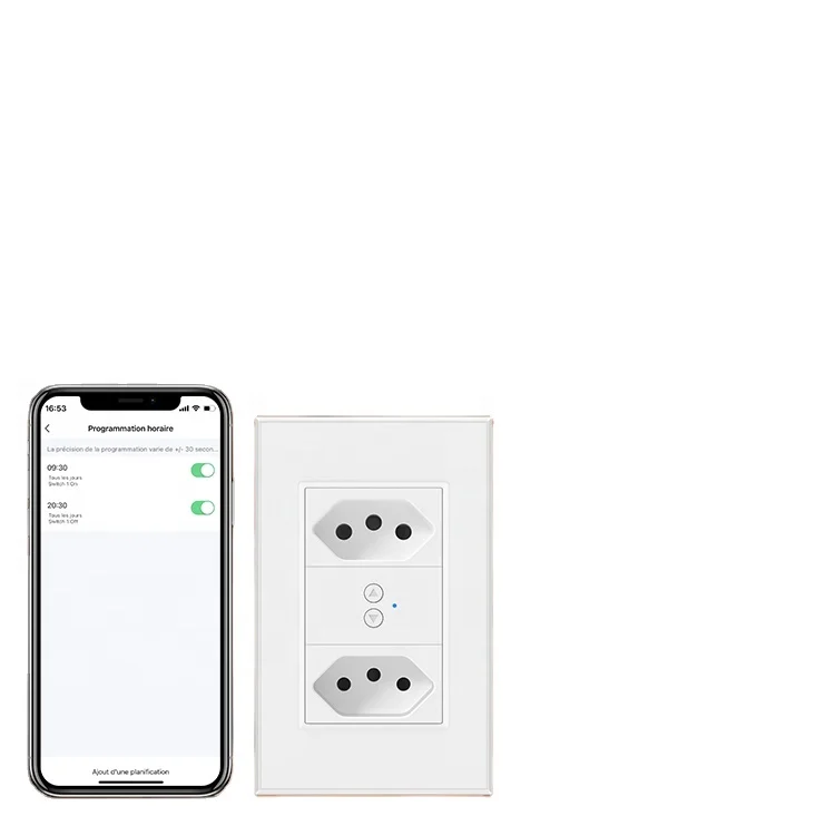 Brazil Standard USB Socket Wall Power Plug  Tuya WiFi Zigbee Smart Brazil Socket