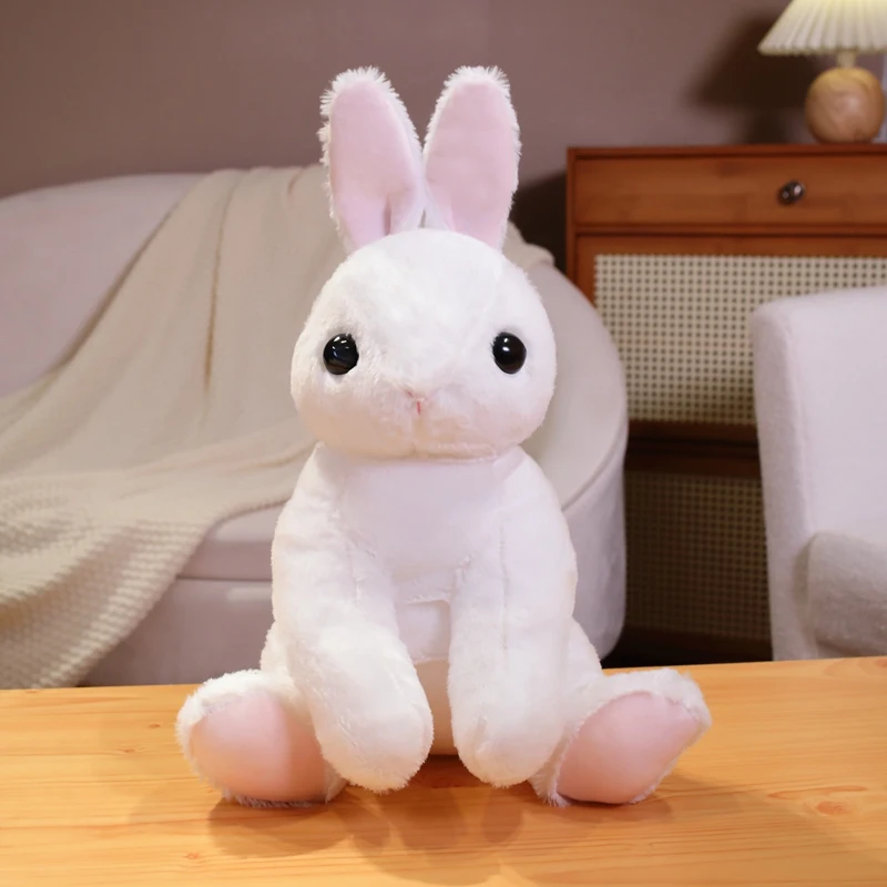 Rabbit plush toy 44cm and 54cm sitting stuffed animals lifelike rabbit custom snow hare plushies gift decor