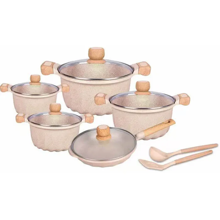 Cooklover Factory Direct  Wholesale 12pcs Aluminum Cooking Pot Cookware Set In Kitchen