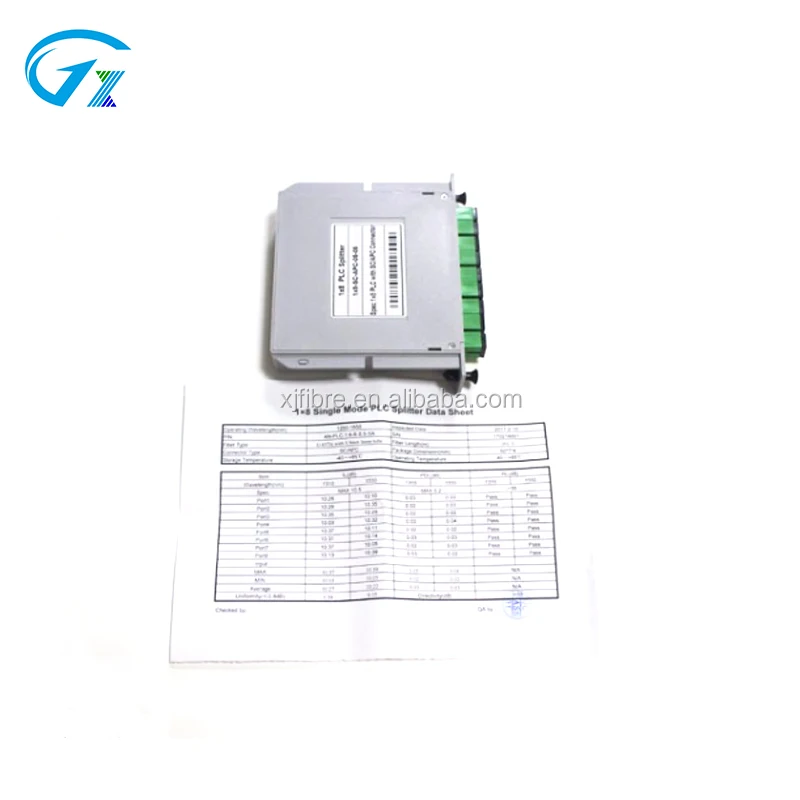 Оптическая оптоволоконная кассета 1x8 PLC Sc/apc Волоконно-оптический сплиттер цена 1x16 1X32 Plc пассивный оптический