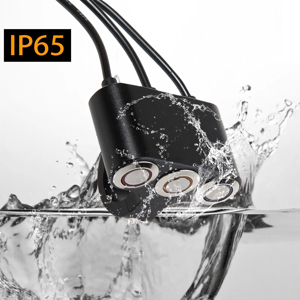 12v 3 кнопки фара для мотоцикла кнопочный переключатель подходит 22 мм