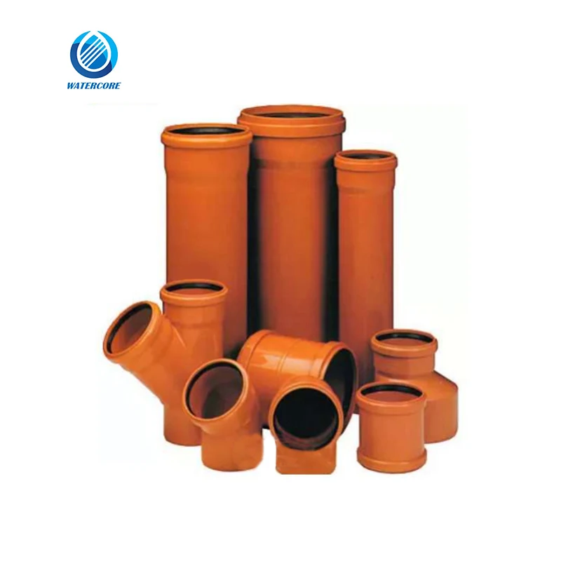 Hot Sell High Quality EN1401 EN1329 Standard PVC plastic Drainage Fittings 90 Degree Sweep with Single Socket Rubber