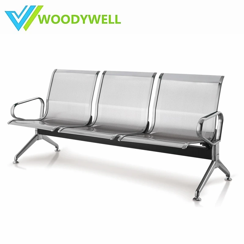 3 Seater Waiting Chair Public Airport Waiting Bench Hospital Waiting Sofa Steel Chair