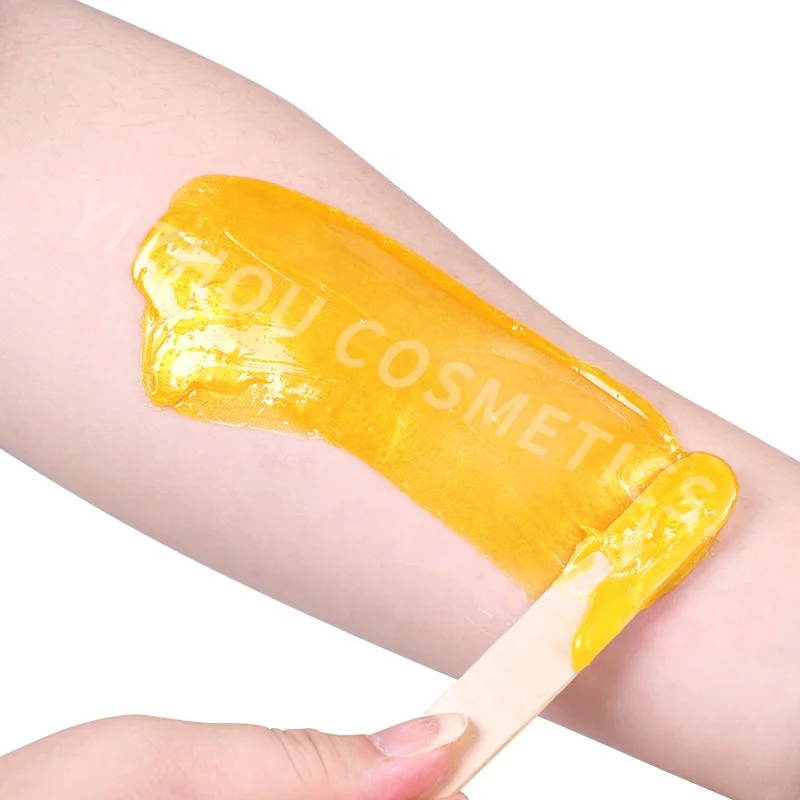 Depilatory Shimmer Orange Hard Wax Beans Customized Packaging Hair Removal Rosin-free Wax 100g