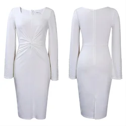 D264 New design plus size clothing women solid color fashion dress beading cloak sleeve elegant party dress cocktail dresses