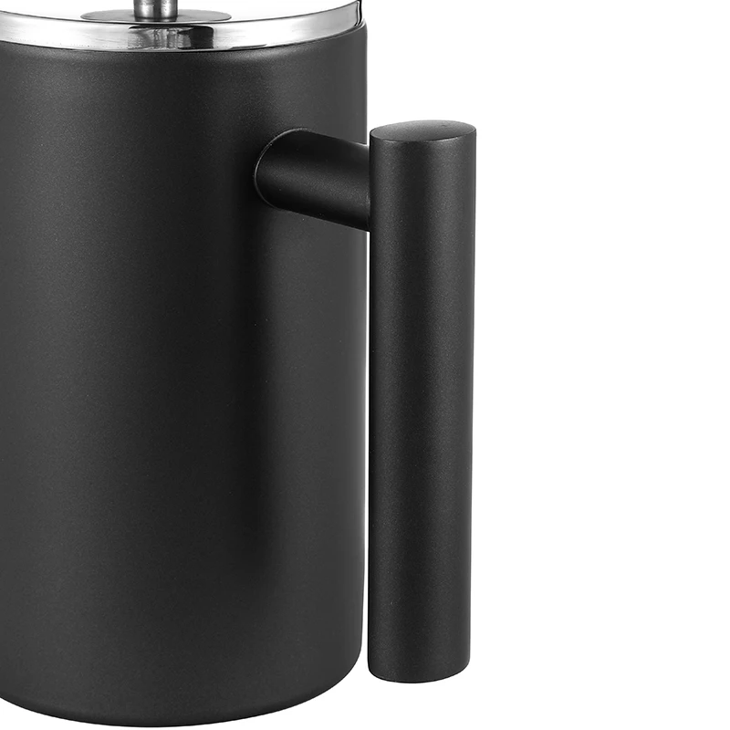 350/600ml/1.0L Custom Portable Manual French Press Stainless Steel Coffee Maker With Plunger