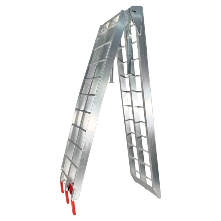 Light Weighted Aluminum Motorcycle Ramp with Supporting Legs Max Load Capacity of 365KG ST-SMIRAMP-226-T