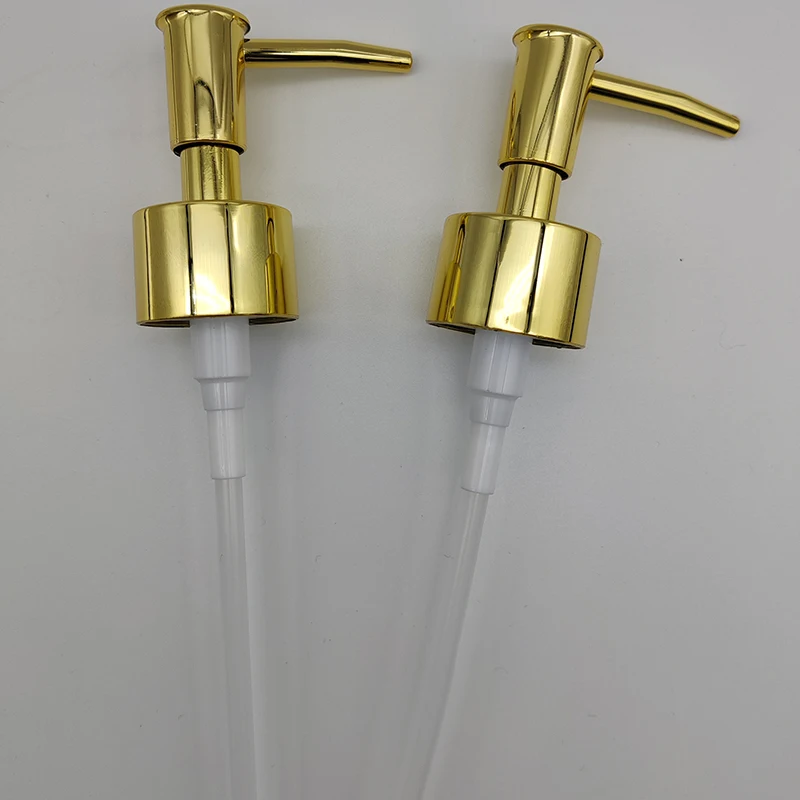 Bathroom Gold Lotion Pump Plastic Hand Soap Pumps Dispenser Replacement