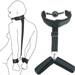 Lexiang Neck to Wrist Bondage Suit Couples Sex Toys for Woman Game Tool Handcuff