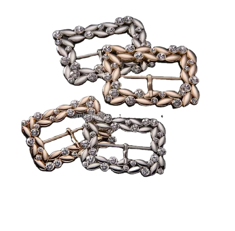 Factory Supply Custom Resin Belt Buckle Leather Belt Technic Customized Style Pin Rhinestone Design Material Plating In stock