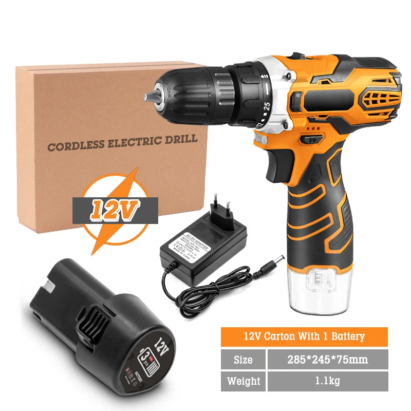 Best-selling 12v  16.8v   21v   lithium battery   magnetic drill power drill   12V model mini hand drill